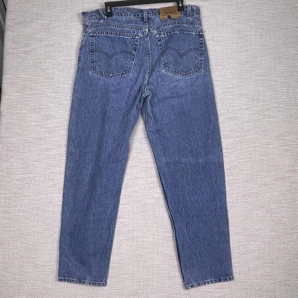 90s Levi's 550 (36x30) Mens Jeans Relaxed Fit Tapered Distressed 550-4891 USA - Picture 3 of 10